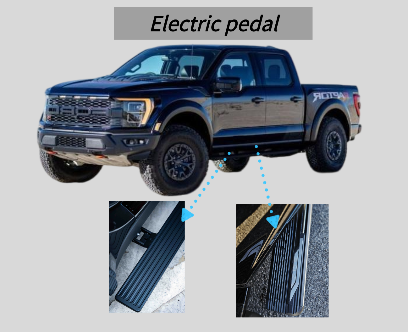 Motorized Running Boards for 14 - 23 Ford F-150