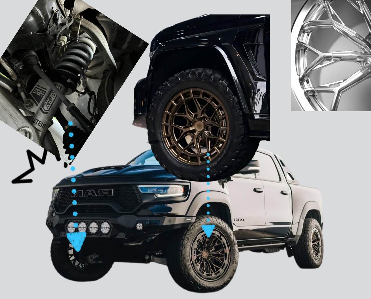 Bespoke Dodge Ram 1500 and 2500 Wheels, Hubs and Rims
