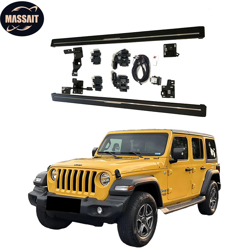 Electric Side Steps Automatic Aluminium Alloy Electric Running Board for 08 - 23 JEEP Wrangler (All 2 & 4 - Door Models)