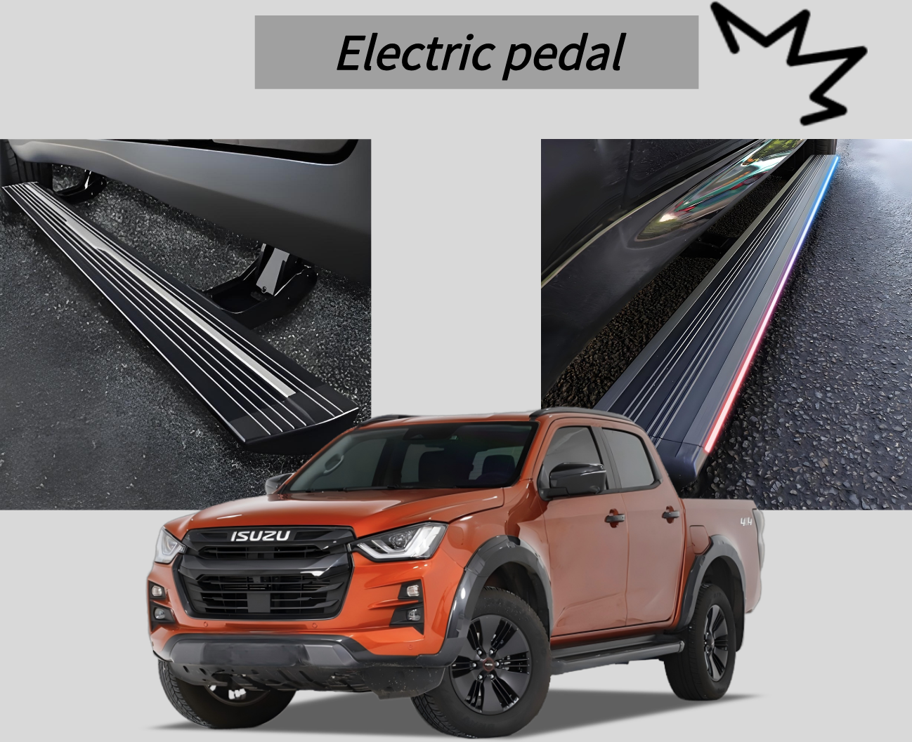 Running Boards for 13 - 22 ISUZU D-MAX