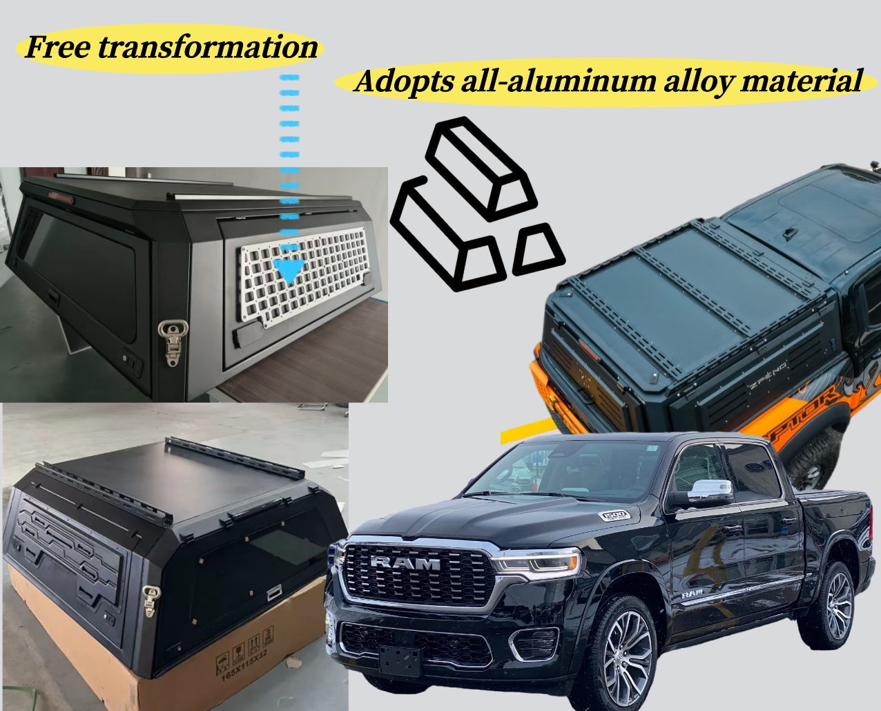 Ultra - Premium Custom Hardtop Canopy for Dodge Ram 1500 & 2500