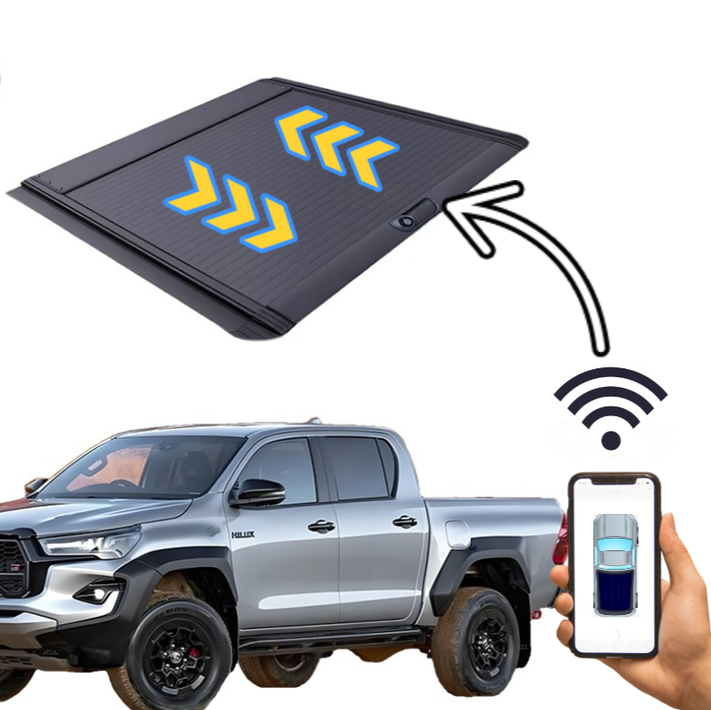 Selbstsichernde, harte Roll-up-Ladeflächenabdeckung für Pickup-Trucks für Toyota Hilux/Revo
