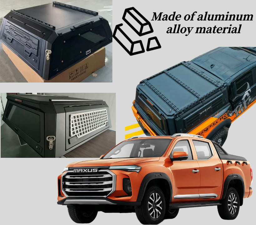 High Quality Truck Top Camper Pick up Aluminum Canopy for 17-23 SAIC Maxus/LDV T90
