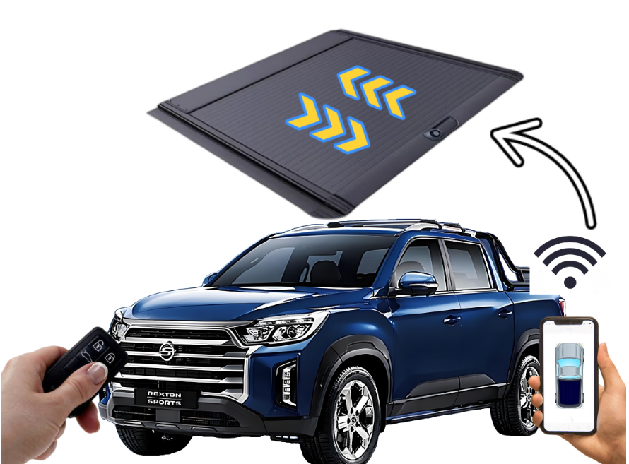 High - End Lockable Waterproof Aluminum Roll - Up Tonneau Cover for SsangYong Pickup Truck Anti Rusted Tonneau Bed Cover