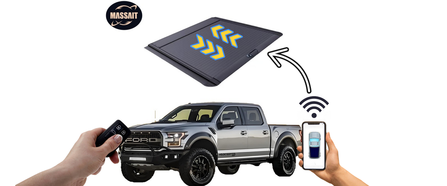 Aluminum Alloy Truck Bed Roll-Up Cover for Ford F-150 Retractable Cover Locking Waterproof