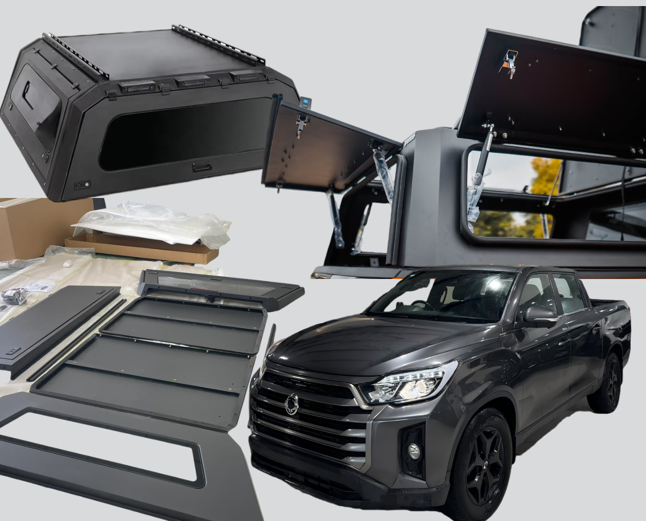 Custom High - End Hardtop Canopy for SsangYong Rexton Sports Pickup