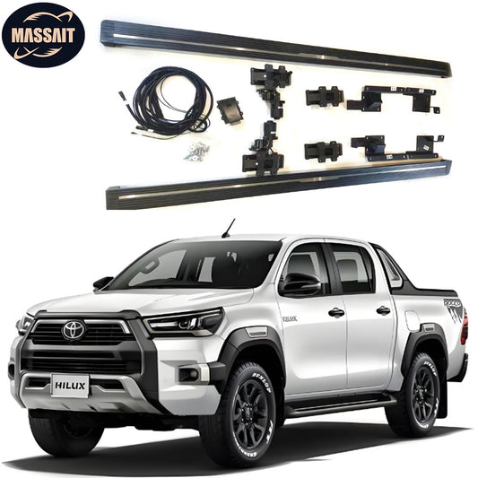 Pickup Truck Series Accessories Folding Side Steps Aluminum Alloy Electric Power Running Board For Toyota Hilux Revo VIGO Rocco