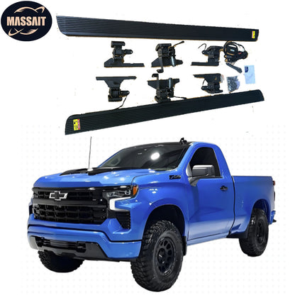 Fold Retractable 6 Breacket Electric Running Board Power Side Steps for Chevrolet Chevy Silverado 1500 2500 3500 Crewcab