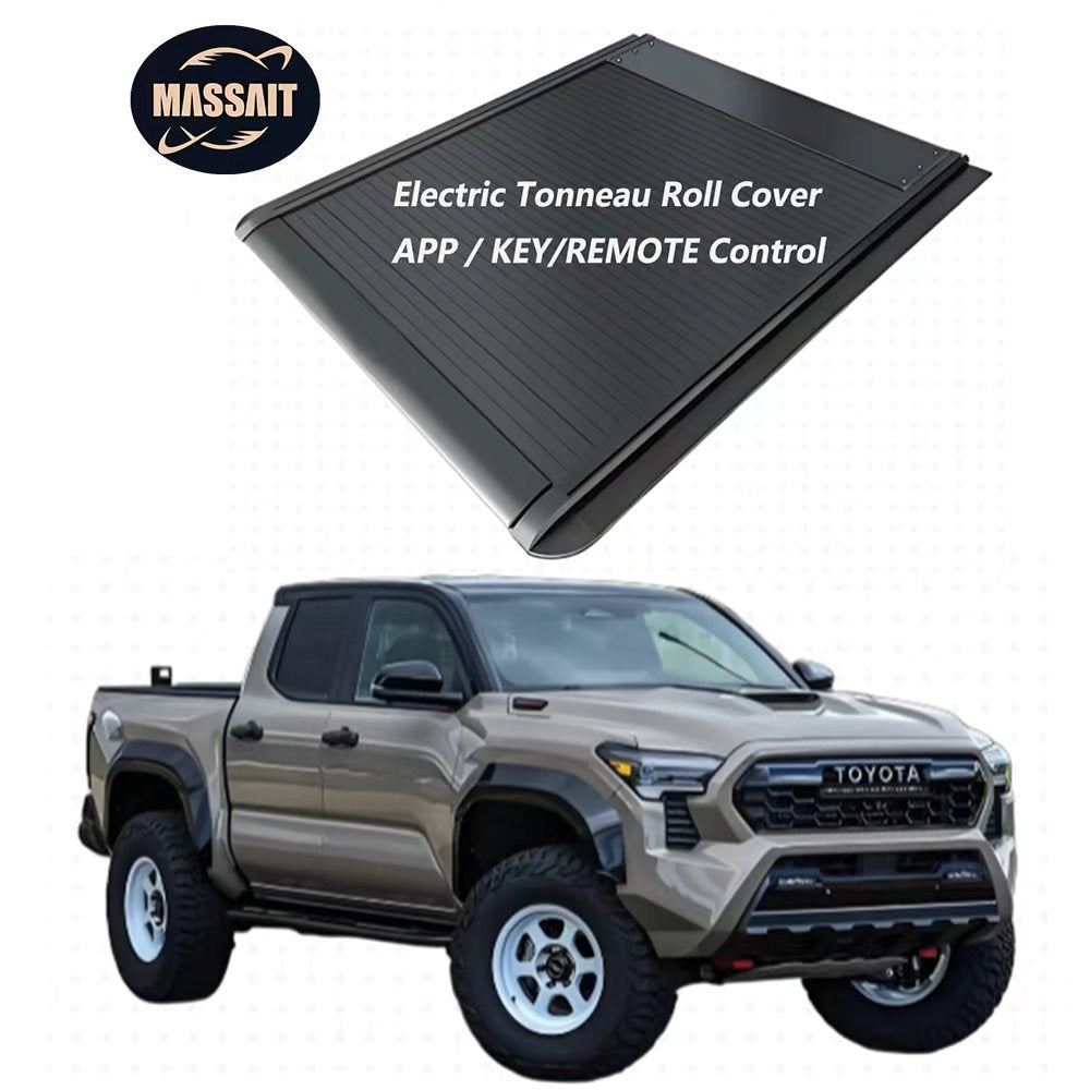 Roll-up Retractable Roller Lid Pickup Pickup Truck Bed Cover Aluminum Roller Shutter Electric Tonneau Cover for Toyota Tacoma
