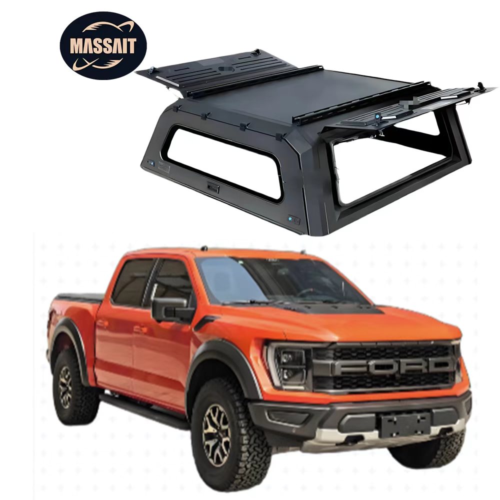 Wholesale Hot Sale Unique Waterproof Hardtop Topper Canopy Split Design Camper Pickup Truck Special For Ford F150 F250 F350