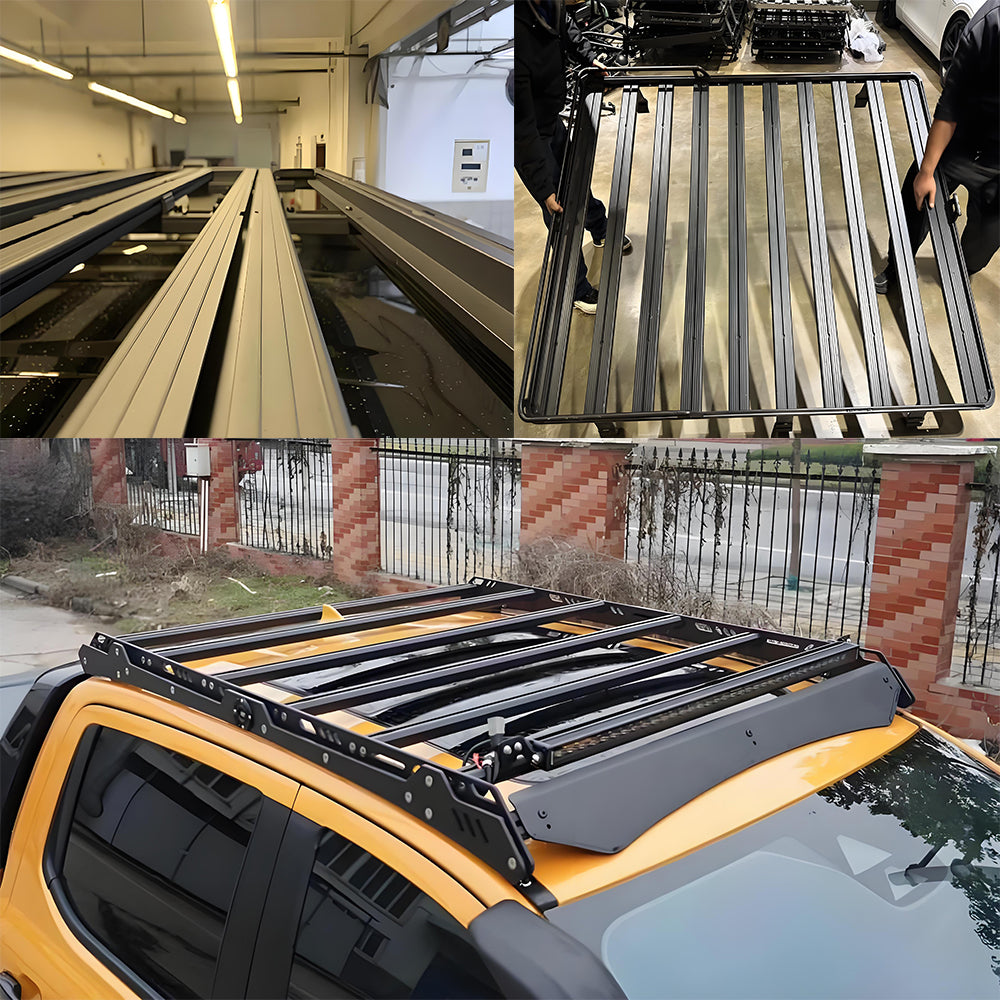 Roof Rack for 4Runner 5 Gen 2010-2024 Double Cab Crew Cab with 4 Doors Only Cargo Carriers Luggage Storage Holder Carbon Steel