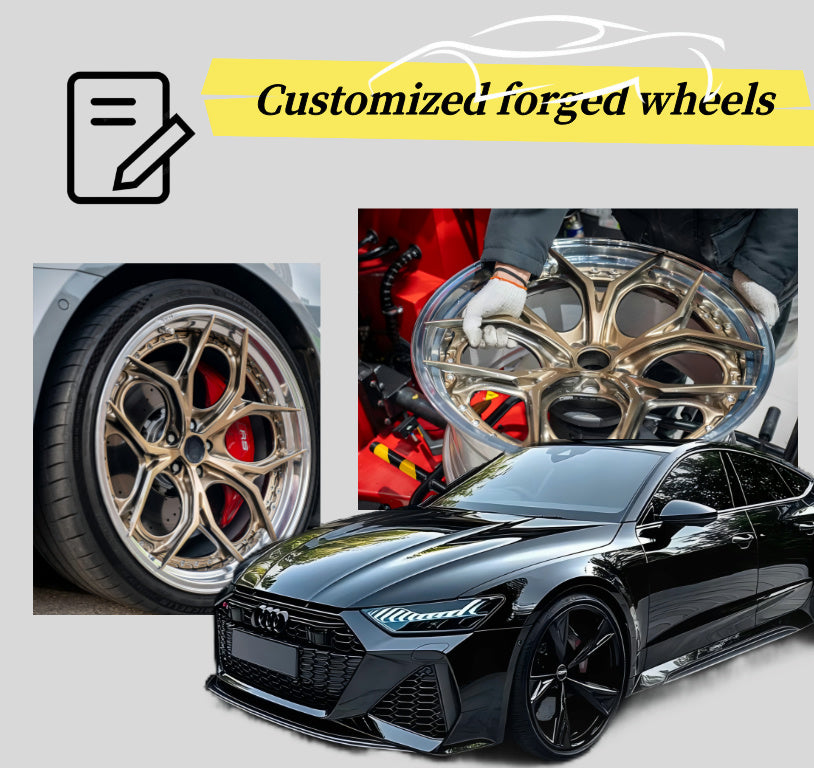 High Performance Forged Alloy Wheels - Brushed Black Multi - Spoke for Audi RS 7 Sportback (New Condition, Ideal Car Parts)