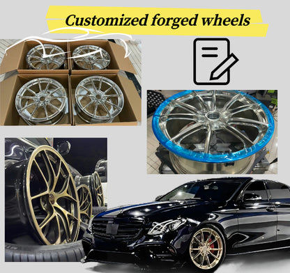 Forged Wheels Customized Aluminum Alloy Material Rims Suitable for Mercedes - Benz E300L