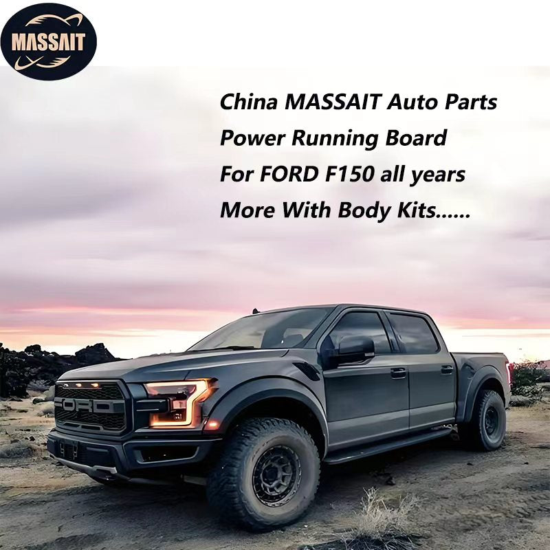 Auto Accessories Power Running Boards FRONTLANDER Side Steps for 14 - 23 Ford F-150