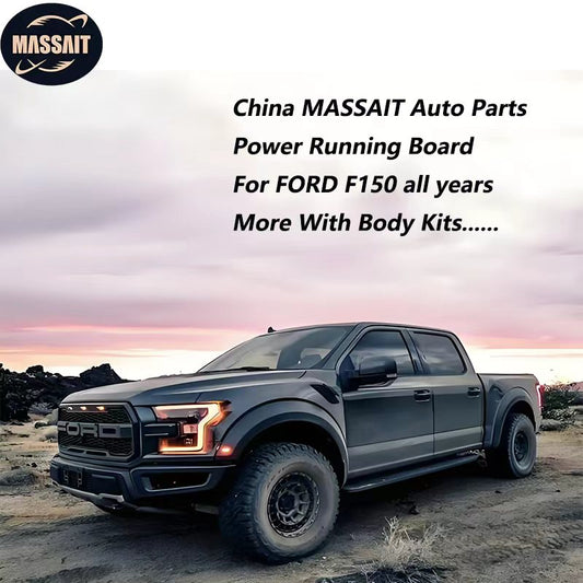 Auto Accessories Power Running Boards FRONTLANDER Side Steps for 14 - 23 Ford F-150